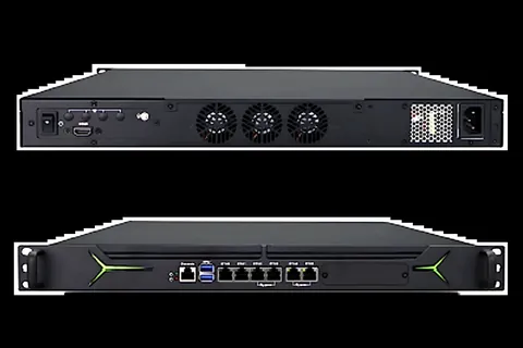 TPL-610 rackmount firewall appliance, front and rear panels